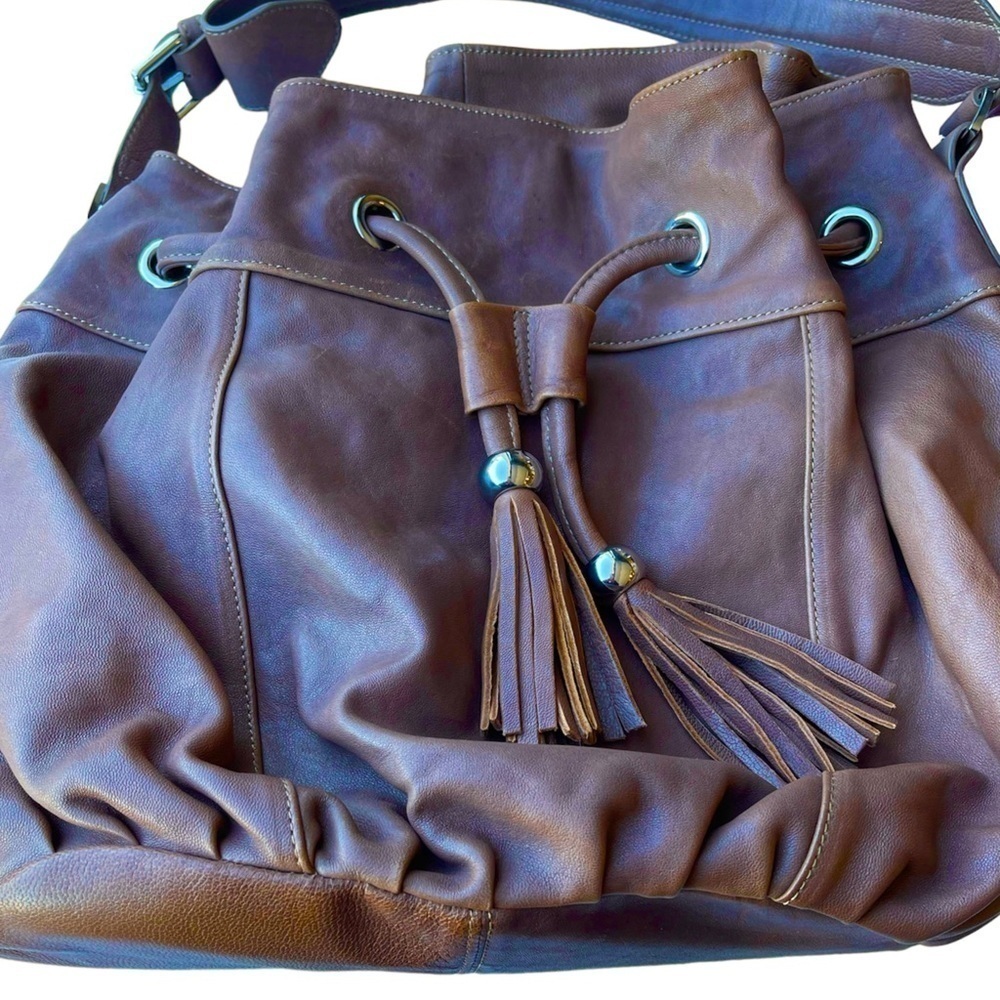 Pure Collection Leather Bucket Bag